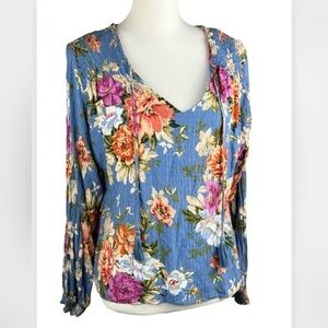 RACHEL Rachel Roy Multicolor Floral Blouse